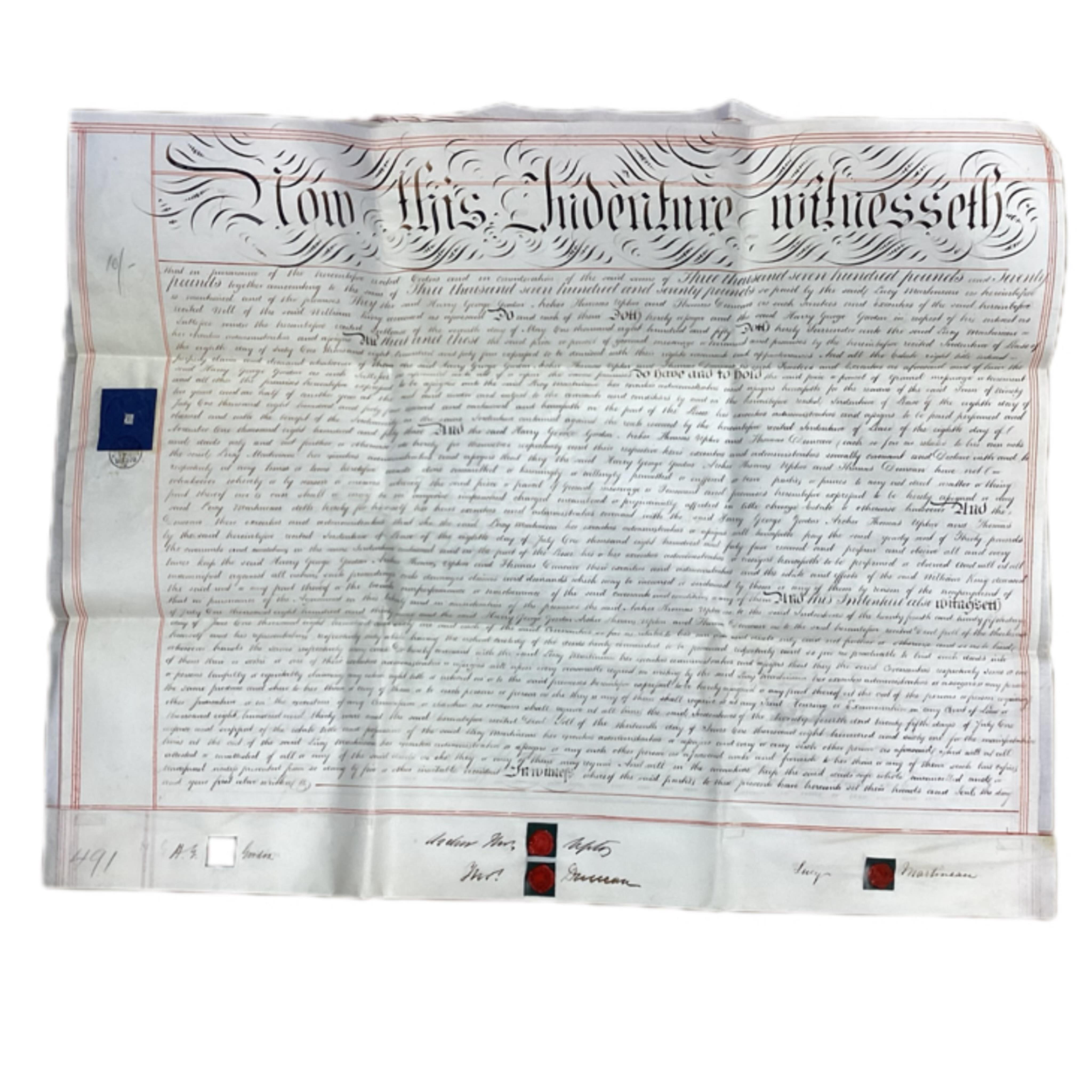 Legal documents - 18th and 19th cents., mostly ms. on parchment and paper; includes London (Paddington Estate) and Ireland. (approx. 100 items, plus numerous loose 'scraps')